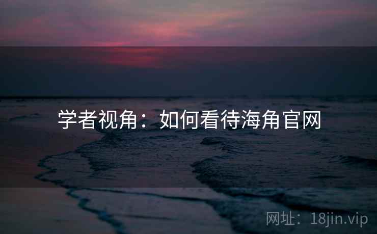 学者视角：如何看待海角官网